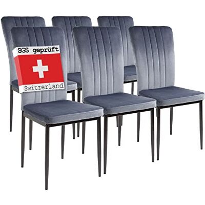 Albatros Chaises de Salle à Manger Modena, Lot de 6, Gris, testées SGS - Publicité Albatros Chaises de Salle à Manger Modena, Lot de 6, Gris, testées SGS - Publicité