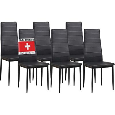 Albatros 2698 Milano Lot de 6 chaises, Noir - Publicité Albatros 2698 Milano Lot de 6 chaises, Noir - Publicité