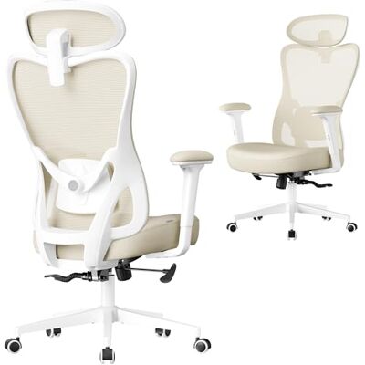 SONGMICS Chaise de Bureau Ergonomique, Fauteuil de Bureau, Appui-Tête et Soutien Lombaire Réglables, Supporte Jusqu’à 150 kg, Hauteur Réglable, Beige Sable OBN066LF01 - Publicité SONGMICS Chaise de Bureau Ergonomique, Fauteuil de Bureau, Appui-Tête et Soutien Lombaire Réglables, Supporte Jusqu’à 150 kg, Hauteur Réglable, Beige Sable OBN066LF01 - Publicité