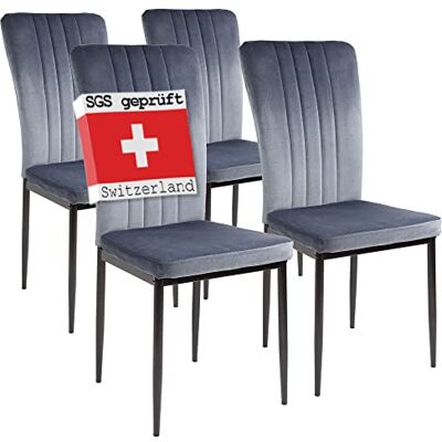 Albatros Chaises de Salle à Manger Modena, Lot de 4, Gris, testées SGS - Publicité Albatros Chaises de Salle à Manger Modena, Lot de 4, Gris, testées SGS - Publicité