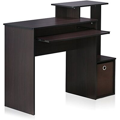 Furinno Econ Multipurpose Home Office Computer Bureau d'Écriture Informatique W/Bin, Dark Walnut, Bois, Noyer Foncé, One Size - Publicité Furinno Econ Multipurpose Home Office Computer Bureau d'Écriture Informatique W/Bin, Dark Walnut, Bois, Noyer Foncé, One Size - Publicité