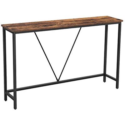 VASAGLE Table Console d'entrée avec Structure Stable en Acier, pour entrée, Salon, Chambre à Coucher, Style Industriel, Marron Vintage et Noir, Noir, 120 x 23 x 74 cm - Publicité VASAGLE Table Console d'entrée avec Structure Stable en Acier, pour entrée, Salon, Chambre à Coucher, Style Industriel, Marron Vintage et Noir, Noir, 120 x 23 x 74 cm - Publicité