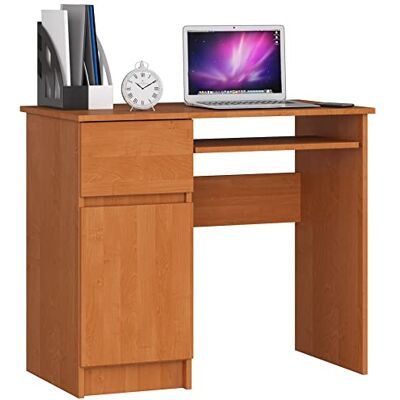 AKORD Bureau Ordinateur Piksel avec Tablette Coulissante Clavier Simple avec Rangement 1 Tiroir et 1 Compartiment avec Porte Desk Table d’Ordinateur L90 x H77 x P50 cm Aulne - Publicité AKORD Bureau Ordinateur Piksel avec Tablette Coulissante Clavier Simple avec Rangement 1 Tiroir et 1 Compartiment avec Porte Desk Table d’Ordinateur L90 x H77 x P50 cm Aulne - Publicité