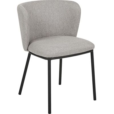 Beliani Lot de 2 Chaises de Repas Modernes Sans Accoudoirs en Tissu Gris Mina - Publicité Beliani Lot de 2 Chaises de Repas Modernes Sans Accoudoirs en Tissu Gris Mina - Publicité