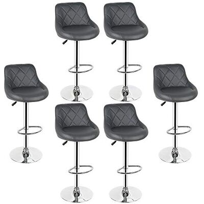LANTUS Lot de 6 Tabourets de Bar Réglable en Hauteur Similicuir I Chaise Hauteur de Bar Confortable Dossier et Repose-Pied Ergonomique pour Bars, Pubs, Cuisine et Restaurants - Publicité LANTUS Lot de 6 Tabourets de Bar Réglable en Hauteur Similicuir I Chaise Hauteur de Bar Confortable Dossier et Repose-Pied Ergonomique pour Bars, Pubs, Cuisine et Restaurants - Publicité