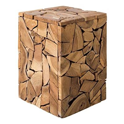 Beliani Table Basse d'Appoint en Forme de Cube en Bois de Teck Massif Ultra Durable Très Décorative pour Salon Rustique ou Boho Bohème - Publicité Beliani Table Basse d'Appoint en Forme de Cube en Bois de Teck Massif Ultra Durable Très Décorative pour Salon Rustique ou Boho Bohème - Publicité