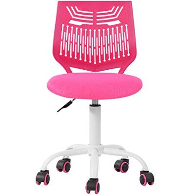 FurnitureR Chaise de Bureau Moderne sans Accoudoir pour Le Bureau à Domicile, Chaise D'ordinateur Ergonomique Pivotante et Réglable en Hauteur, Rose - Publicité FurnitureR Chaise de Bureau Moderne sans Accoudoir pour Le Bureau à Domicile, Chaise D'ordinateur Ergonomique Pivotante et Réglable en Hauteur, Rose - Publicité