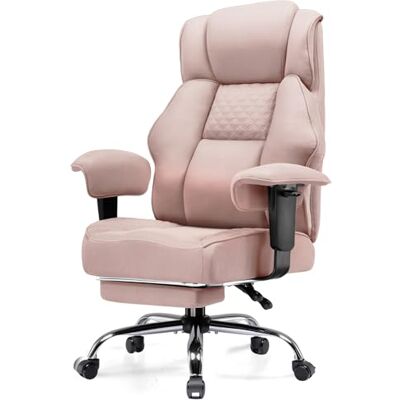 GTPLAYER Chaise de gaming large en tissu de qualité supérieure, ergonomique, réglable et pivotante, avec repose-pieds, 180 kg, rose - Publicité GTPLAYER Chaise de gaming large en tissu de qualité supérieure, ergonomique, réglable et pivotante, avec repose-pieds, 180 kg, rose - Publicité
