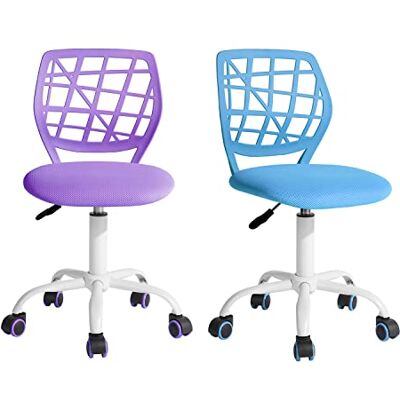 FurnitureR 2pcs Home Office Chair, Ergonomic Adjustable Height Swivel Rolling, Chaise de Bureau D'ordinateur pour la Maison Le Bureau et L'étude, Purple - Publicité FurnitureR 2pcs Home Office Chair, Ergonomic Adjustable Height Swivel Rolling, Chaise de Bureau D'ordinateur pour la Maison Le Bureau et L'étude, Purple - Publicité