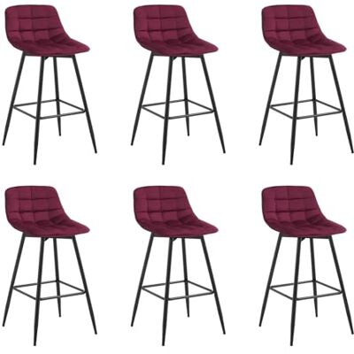 WOLTU - 6X - Assise Velours - Cadre Métal - Tabouret de Bar - Publicité WOLTU - 6X - Assise Velours - Cadre Métal - Tabouret de Bar - Publicité