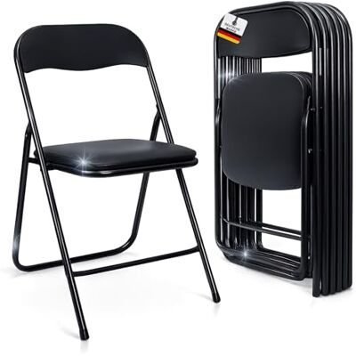 Albatros Manitu Lot de 4 chaises pliantes avec cadre en métal solide - Publicité Albatros Manitu Lot de 4 chaises pliantes avec cadre en métal solide - Publicité