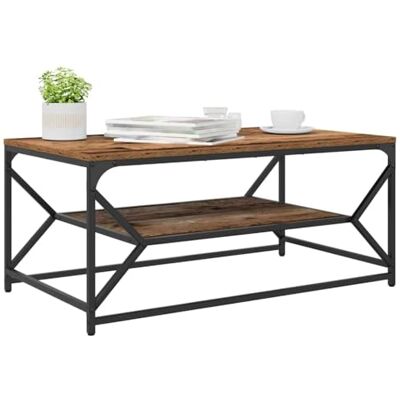 Table basse industrielle en bois recyclé Vidaxl - Publicité Table basse industrielle en bois recyclé Vidaxl - Publicité