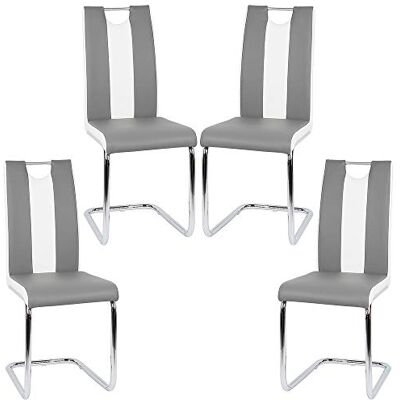 LANTUS Lot de 4 Chaises Salle à Manger Chaise de Cuisine avec avec Assise et Dossier en PU, Pieds en Métal, Chaise Modern pour Salle à Manger, Salon, Cuisine, Bureau - Publicité LANTUS Lot de 4 Chaises Salle à Manger Chaise de Cuisine avec avec Assise et Dossier en PU, Pieds en Métal, Chaise Modern pour Salle à Manger, Salon, Cuisine, Bureau - Publicité