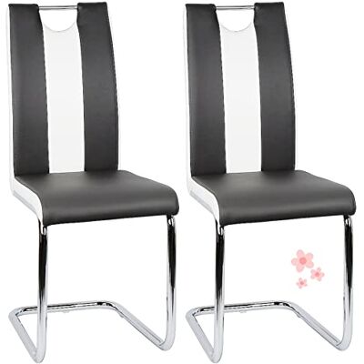 LANTUS Lot de 2 Chaises Salle à Manger Chaise de Cuisine avec avec Assise et Dossier en PU, Pieds en Métal, Chaise Modern pour Salle à Manger, Salon, Cuisine, Bureau - Publicité LANTUS Lot de 2 Chaises Salle à Manger Chaise de Cuisine avec avec Assise et Dossier en PU, Pieds en Métal, Chaise Modern pour Salle à Manger, Salon, Cuisine, Bureau - Publicité