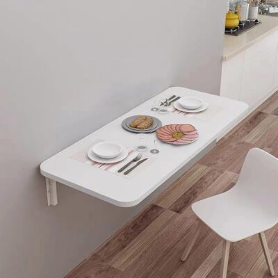 LANTUS Murale Pliante Bureau Plateau, Table de Salle à Manger Table de Cuisine pour Le Mur Table Pliante-60 * 30 * 1.6 cm-Blanc - Publicité LANTUS Murale Pliante Bureau Plateau, Table de Salle à Manger Table de Cuisine pour Le Mur Table Pliante-60 * 30 * 1.6 cm-Blanc - Publicité