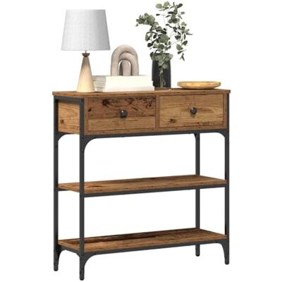 Vidaxl Table d'Appoint Finition Bois Ancien 72,5x25x75 cm - Table d'appoint - Publicité Vidaxl Table d'Appoint Finition Bois Ancien 72,5x25x75 cm - Table d'appoint - Publicité
