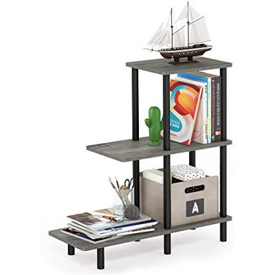 Furinno Turn-N-Tube 3-Tier Sofa Side Table Tall, French Oak Grey/Black, Bois, Chêne Français Gris/Noir, One Size - Publicité Furinno Turn-N-Tube 3-Tier Sofa Side Table Tall, French Oak Grey/Black, Bois, Chêne Français Gris/Noir, One Size - Publicité