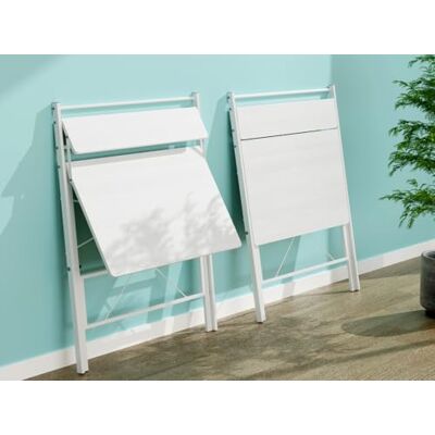 LANTUS Table, Poste de Travail, pour Bureau, Chambre, Style Industriel, Cadre en Métal-80X50X107cm Blanc - Publicité LANTUS Table, Poste de Travail, pour Bureau, Chambre, Style Industriel, Cadre en Métal-80X50X107cm Blanc - Publicité