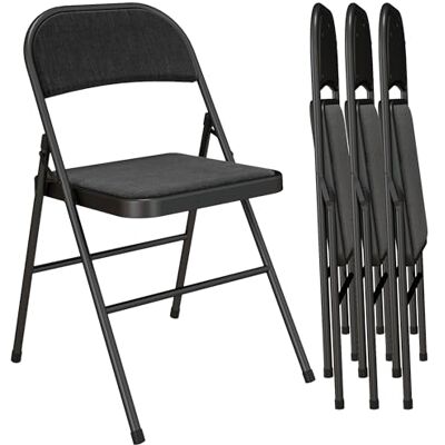 HOMCOM Lot de 4 Chaises Pliantes Cadre en Acier 45 x 46 x 78 cm Noir - Publicité HOMCOM Lot de 4 Chaises Pliantes Cadre en Acier 45 x 46 x 78 cm Noir - Publicité