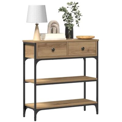 vidaXL - Oak Console Table - 72.5x25x75 cm - Oak - Table - Publicité vidaXL - Oak Console Table - 72.5x25x75 cm - Oak - Table - Publicité