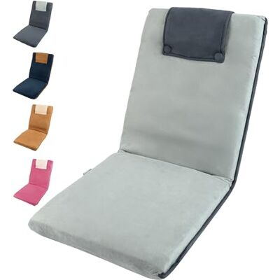 bonVIVO Easy II Fauteuil de Sol Rembourré pour Adultes et Enfants avec Dossier Réglable Chaise de Sol Pliable, Siège Méditation, Yoga - Publicité bonVIVO Easy II Fauteuil de Sol Rembourré pour Adultes et Enfants avec Dossier Réglable Chaise de Sol Pliable, Siège Méditation, Yoga - Publicité