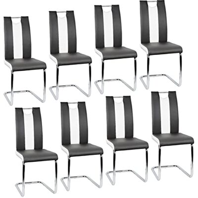 LANTUS Lot de 8 Chaises Salle à Manger Chaise de Cuisine avec avec Assise et Dossier en PU, Pieds en Métal, Chaise Modern pour Salle à Manger, Salon, Cuisine, Bureau - Publicité LANTUS Lot de 8 Chaises Salle à Manger Chaise de Cuisine avec avec Assise et Dossier en PU, Pieds en Métal, Chaise Modern pour Salle à Manger, Salon, Cuisine, Bureau - Publicité