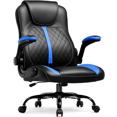GTPLAYER Chaise Gaming avec Accoudoirs Relevables – Chaise de Jeu Ergonomique à Fonction Bascule – Siège PC Gaming en Mousse Haute Densité, Supporte 150 kg, Bleu - Publicité GTPLAYER Chaise Gaming avec Accoudoirs Relevables – Chaise de Jeu Ergonomique à Fonction Bascule – Siège PC Gaming en Mousse Haute Densité, Supporte 150 kg, Bleu - Publicité