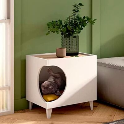 SKRAUT HOME - Ellie - White - Oak - Table pour animaux - Publicité SKRAUT HOME - Ellie - White - Oak - Table pour animaux - Publicité