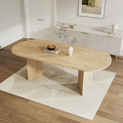 Merax Table de Salle à Manger Extensible 160/200 x 90 cm, Plateau de 18 mm, Coins arrondis, mécanisme de Pliage Robuste, Gain de Place pour Salle à Manger et Cuisine, Coloris Bois - Publicité Merax Table de Salle à Manger Extensible 160/200 x 90 cm, Plateau de 18 mm, Coins arrondis, mécanisme de Pliage Robuste, Gain de Place pour Salle à Manger et Cuisine, Coloris Bois - Publicité