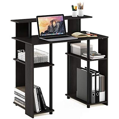 Furinno Jaya Bureau Informatique Noyer - Computer Desk - Publicité Furinno Jaya Bureau Informatique Noyer - Computer Desk - Publicité