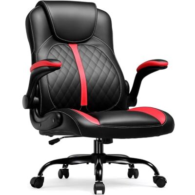 GTPLAYER Chaise Gaming avec Accoudoirs Relevables – Chaise de Jeu Ergonomique à Fonction Bascule – Siège PC Gaming en Mousse Haute Densité, Supporte 150 kg, Rouge - Publicité GTPLAYER Chaise Gaming avec Accoudoirs Relevables – Chaise de Jeu Ergonomique à Fonction Bascule – Siège PC Gaming en Mousse Haute Densité, Supporte 150 kg, Rouge - Publicité