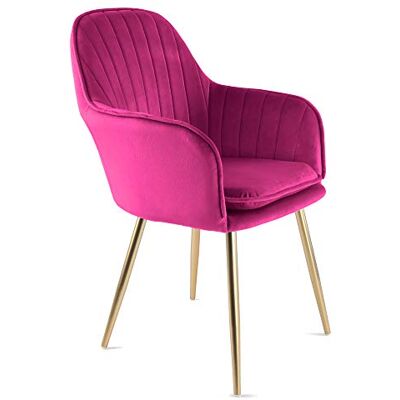 Genesis Muse - Muse - Fuchsia Rose - Velvet - Chaise d’appoint - Publicité Genesis Muse - Muse - Fuchsia Rose - Velvet - Chaise d’appoint - Publicité