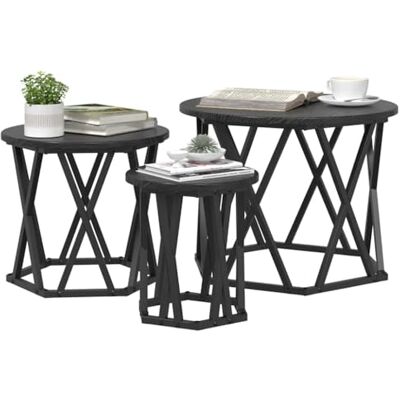 vidaXL Table Basse en Chêne Noir - Table Basse - Publicité vidaXL Table Basse en Chêne Noir - Table Basse - Publicité