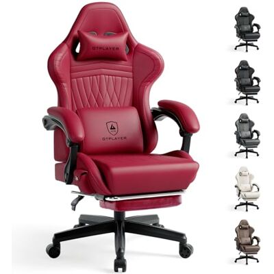 GTPLAYER Chaise de Gaming, Ergonomique, siège de Gaming, Chaise de Bureau, pour PC, Gamer, de Course, avec Repose-Pieds, Haut-parleurs, pour la Musique, Bureau, jusqu'à 150 kg - Publicité GTPLAYER Chaise de Gaming, Ergonomique, siège de Gaming, Chaise de Bureau, pour PC, Gamer, de Course, avec Repose-Pieds, Haut-parleurs, pour la Musique, Bureau, jusqu'à 150 kg - Publicité