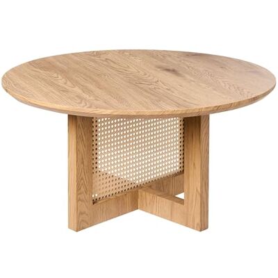 Beliani Table Basse Moderne en MDF et Rotin 80 cm Meuble de Salon Marron Clair Karlo - Publicité Beliani Table Basse Moderne en MDF et Rotin 80 cm Meuble de Salon Marron Clair Karlo - Publicité