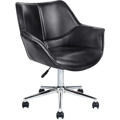 Beliani Élégant Fauteuil de Bureau Pivotant à Hauteur Réglable en Cuir PU Noir Newdale - Publicité Beliani Élégant Fauteuil de Bureau Pivotant à Hauteur Réglable en Cuir PU Noir Newdale - Publicité