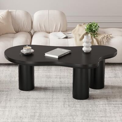 BTM Table Basse irrégulière en Forme de Nuage, 107 cm de Long, 66 cm de Large, 40,5 cm de Haut, Plateau en MDF et Pieds en PVC, avec Patin en Feutre - Publicité BTM Table Basse irrégulière en Forme de Nuage, 107 cm de Long, 66 cm de Large, 40,5 cm de Haut, Plateau en MDF et Pieds en PVC, avec Patin en Feutre - Publicité