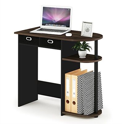 Furinno Go Green Home Table d'Ordinateur Portable, Columbia Walnut/Black/Dark Brown, One Size - Publicité Furinno Go Green Home Table d'Ordinateur Portable, Columbia Walnut/Black/Dark Brown, One Size - Publicité