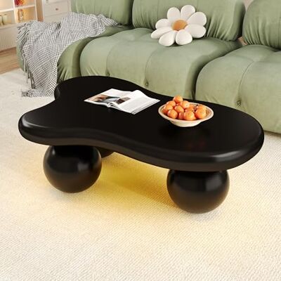BTM Table Basse Noire en Style Nuage avec Éclairage LED – 16 Couleurs Disponibles, Coffee Table, Design en Forme De Nuage, Design À Pieds Ronds, Point Focal pour Salon Moderne Et Chambre D’Enfant - Publicité BTM Table Basse Noire en Style Nuage avec Éclairage LED – 16 Couleurs Disponibles, Coffee Table, Design en Forme De Nuage, Design À Pieds Ronds, Point Focal pour Salon Moderne Et Chambre D’Enfant - Publicité
