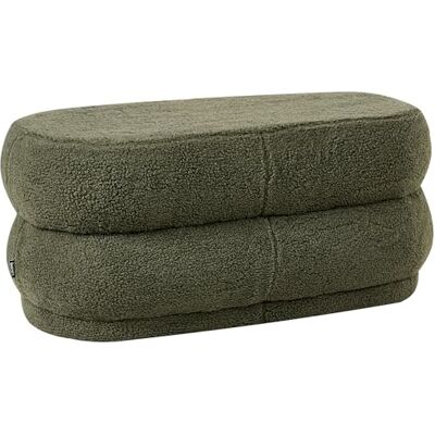 Beliani Banc Rembourré Moderne Tabouret d'Appoint Bouclé Vert Ellendale - Publicité Beliani Banc Rembourré Moderne Tabouret d'Appoint Bouclé Vert Ellendale - Publicité