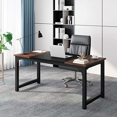 Tribesigns Bureau pour Ordinateur Portable,Table, Bureau d’étude pour Le télétravail, Poste de Travail pour Bureau, Chambre, Facile à Monter (Marron Rustique/Noir, 160 x 80 x 75 cm) - Publicité Tribesigns Bureau pour Ordinateur Portable,Table, Bureau d’étude pour Le télétravail, Poste de Travail pour Bureau, Chambre, Facile à Monter (Marron Rustique/Noir, 160 x 80 x 75 cm) - Publicité