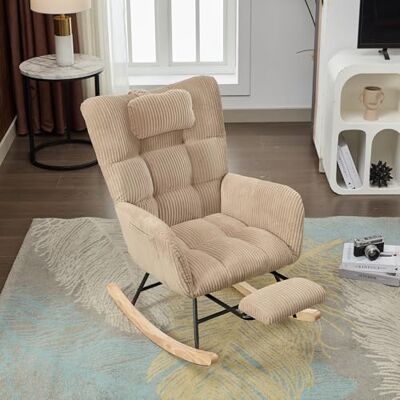 BTM Chaise À Balancer Brune, Tissu Premium Modern Et Gepolstert, Chaise Glissante pour Chambre D’Enfant avec Siège Padded, Dos Haut, Design Invisible Et Oreiller Cervical - Publicité BTM Chaise À Balancer Brune, Tissu Premium Modern Et Gepolstert, Chaise Glissante pour Chambre D’Enfant avec Siège Padded, Dos Haut, Design Invisible Et Oreiller Cervical - Publicité