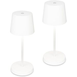 Briloner Lot de 2 lampes de table LED sans fil avec commande tactile, intensité réglable par paliers, lampe de chevet sans fil, salon à poser, chevet, bureau, extérieur, 10,5 x 26 cm, blanc - Publicité Briloner Lot de 2 lampes de table LED sans fil avec commande tactile, intensité réglable par paliers, lampe de chevet sans fil, salon à poser, chevet, bureau, extérieur, 10,5 x 26 cm, blanc - Publicité