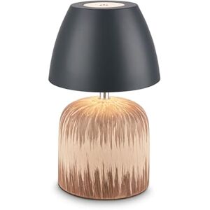 Briloner Lampe de table sans fil LED IP44 avec fonction tactile, dimmable, pied en céramique, chevet, salon à poser, 13,5x22 cm, anthracite-bois - Publicité Briloner Lampe de table sans fil LED IP44 avec fonction tactile, dimmable, pied en céramique, chevet, salon à poser, 13,5x22 cm, anthracite-bois - Publicité