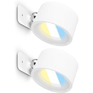 Briloner Lot de 2 lampes murales sans fil sans raccordement électrique avec batterie, amovibles magnétiquement, pivotantes à 360 degrés, intensité réglable, CCT, chambre, cuisine, 9x7,5x4cm, blanc - Publicité Briloner Lot de 2 lampes murales sans fil sans raccordement électrique avec batterie, amovibles magnétiquement, pivotantes à 360 degrés, intensité réglable, CCT, chambre, cuisine, 9x7,5x4cm, blanc - Publicité