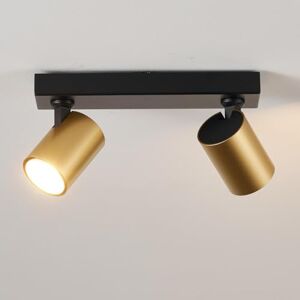 Harper Living - 2-Way Ceiling Spotlight GU10 - Finish Black & Gold - Ceiling Spotlight - Publicité Harper Living - 2-Way Ceiling Spotlight GU10 - Finish Black & Gold - Ceiling Spotlight - Publicité