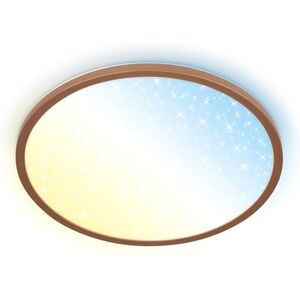 Briloner Panneau LED avec télécommande, intensité lumineuse variable, ciel étoilé, CCT blanc chaud à blanc froid, salon, chambre, luminaire plafonnier, 37,5x4,5 cm, coffee - Publicité Briloner Panneau LED avec télécommande, intensité lumineuse variable, ciel étoilé, CCT blanc chaud à blanc froid, salon, chambre, luminaire plafonnier, 37,5x4,5 cm, coffee - Publicité