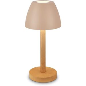 Briloner Lampe de table sans fil LED IP44 avec touch, dimmable, batterie interchangeable, lampe de chevet sans fil, chevet, 13,5x30 cm, beige bois - Publicité Briloner Lampe de table sans fil LED IP44 avec touch, dimmable, batterie interchangeable, lampe de chevet sans fil, chevet, 13,5x30 cm, beige bois - Publicité