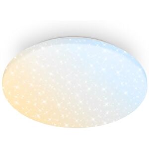 Briloner Plafonnier LED avec télécommande, intensité réglable CCT, effet ciel étoilé, 24 W 2600 lm très lumineux, lustre salon, chambre, luminaire cuisine, plafonnier LED salon, 34 x 6 cm, Blanc - Publicité Briloner Plafonnier LED avec télécommande, intensité réglable CCT, effet ciel étoilé, 24 W 2600 lm très lumineux, lustre salon, chambre, luminaire cuisine, plafonnier LED salon, 34 x 6 cm, Blanc - Publicité
