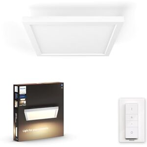 Philips White Ambiance AURELLE Panneau LED 30X30 cm 24,5W compatible Bluetooth Blanc (télécommande incluse), fonctionne avec Alexa, Google Assistant et Apple Homekit, ancienne génération - Publicité Philips White Ambiance AURELLE Panneau LED 30X30 cm 24,5W compatible Bluetooth Blanc (télécommande incluse), fonctionne avec Alexa, Google Assistant et Apple Homekit, ancienne génération - Publicité